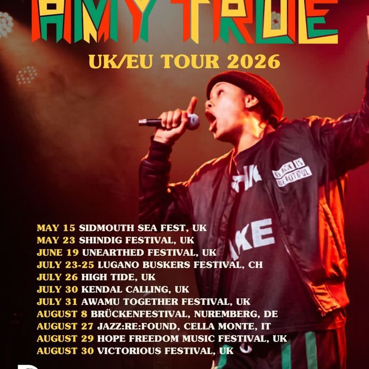 Amy True UK and EU tour 2026 poster